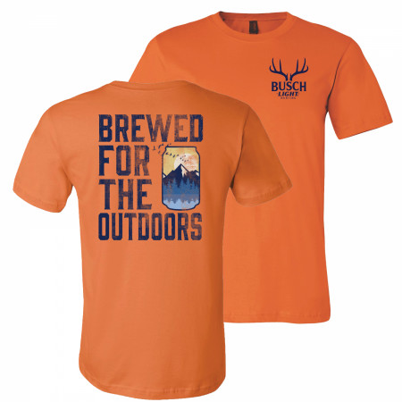 Busch Light Beer Brewed For The Outdoors Front and Back Print T-Shirt
